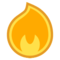 Fire emoji on HTC